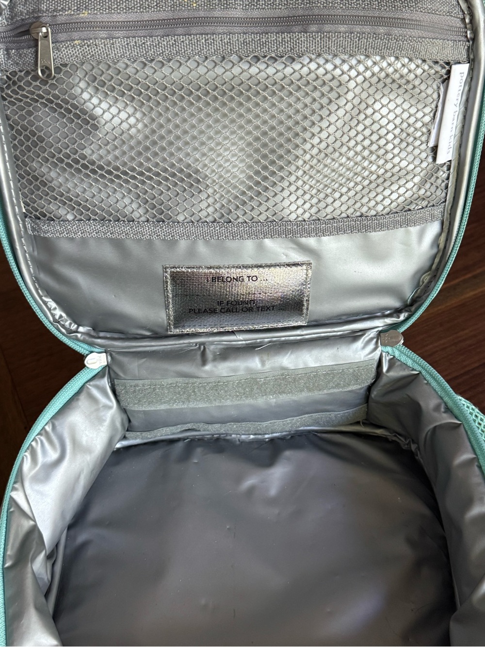 Pottery Barn Kids Lavender Dinosaur Crossbody with Mint Trim - Picture 7 of 9